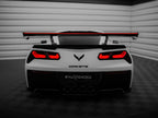 Carbon Spoiler With Internal Brackets Uprights + LED Chevrolet Corvette Stingray / Grand Sport C7