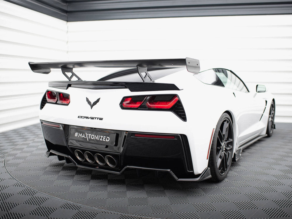 Carbon Spoiler With Internal Brackets Uprights Chevrolet Corvette Stingray / Grand Sport C7