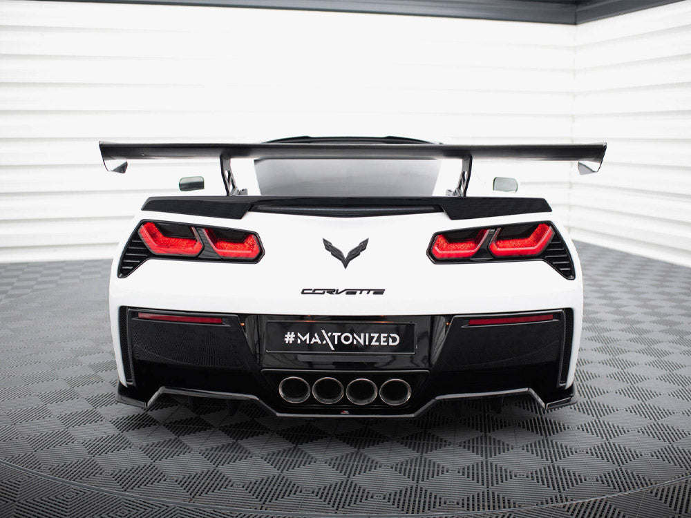 Carbon Spoiler With Internal Brackets Uprights Chevrolet Corvette Stingray / Grand Sport C7
