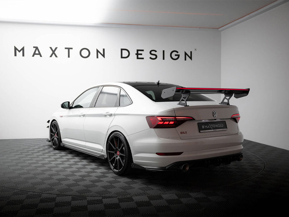 Carbon Spoiler With Internal Brackets Uprights + LED Volkswagen Jetta GLI Mk7