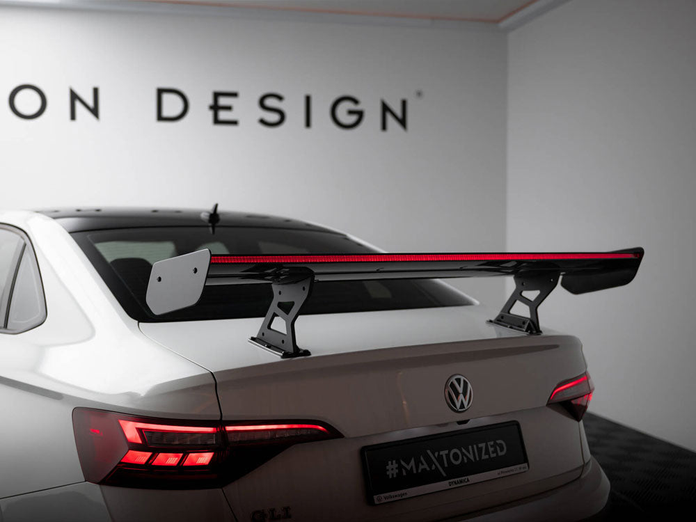 Carbon Spoiler With Internal Brackets Uprights + LED Volkswagen Jetta GLI Mk7