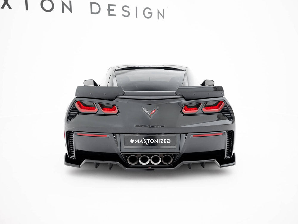 Rear Splitter (Vertical Bars) + Rear Side Splitters Chevrolet Corvette Z06 C7
