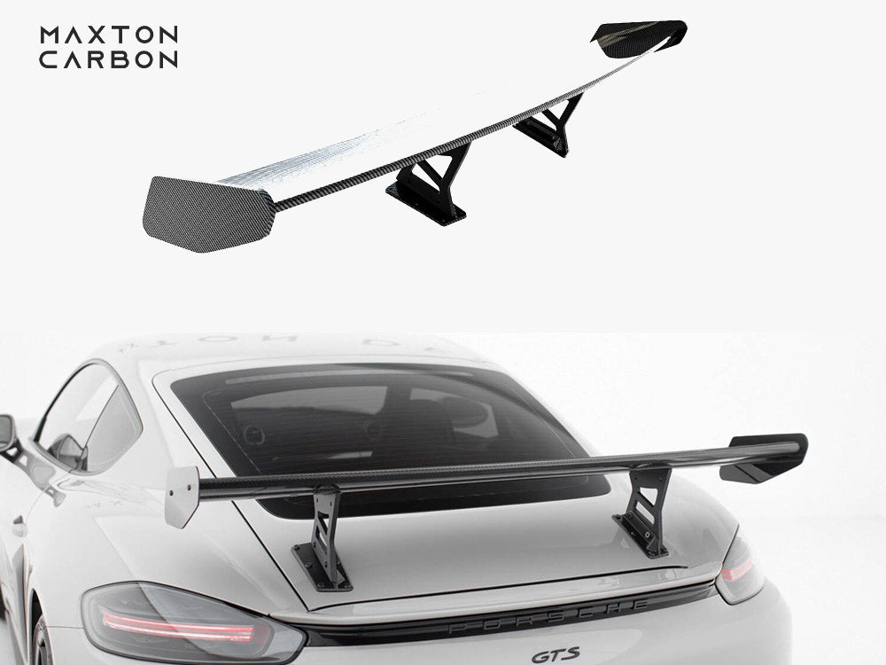 Carbon Spoiler With Internal Brackets Uprights V.1 Porsche 718 Cayman GTS 982c