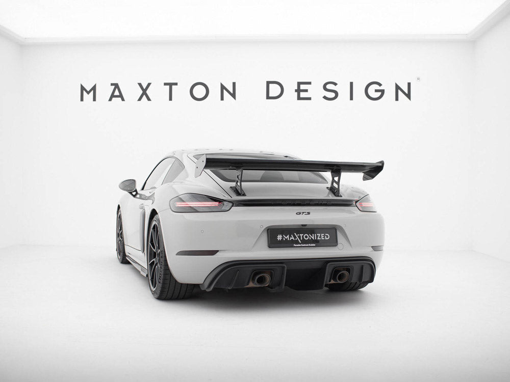 Carbon Spoiler With Internal Brackets Uprights V.1 Porsche 718 Cayman GTS 982c