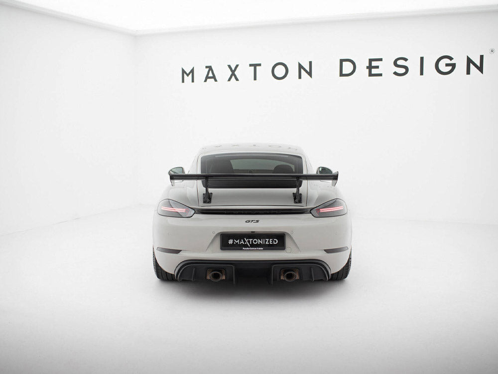 Carbon Spoiler With Internal Brackets Uprights V.1 Porsche 718 Cayman GTS 982c