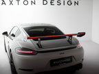 Carbon Spoiler With Internal Brackets Uprights V.1 + LED Porsche 718 Cayman GTS 982c