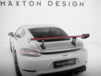 Carbon Spoiler With Internal Brackets Uprights V.1 + LED Porsche 718 Cayman GTS 982c