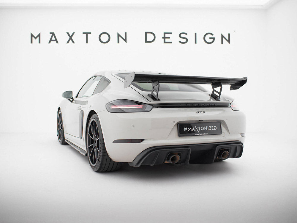 Carbon Spoiler With Internal Brackets Uprights V.2 Porsche 718 Cayman GTS 982c
