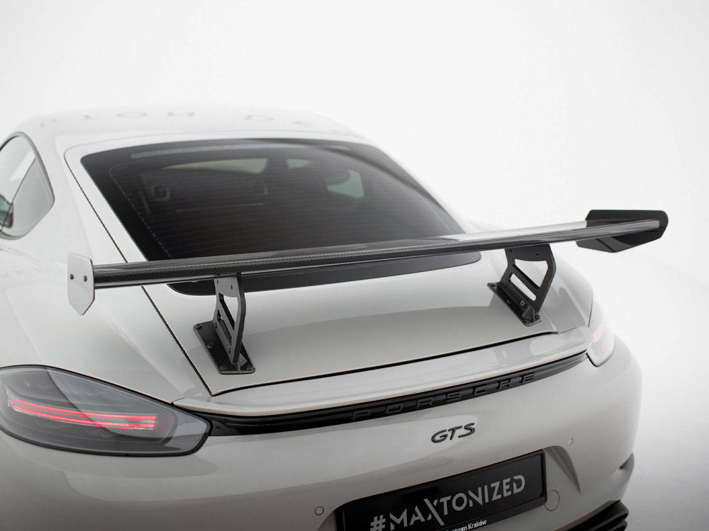 Carbon Spoiler With Internal Brackets Uprights V.2 Porsche 718 Cayman GTS 982c