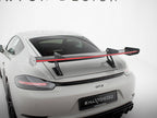 Carbon Spoiler With Upper Swan Mounting V.1 + LED Porsche 718 Cayman GTS 982c