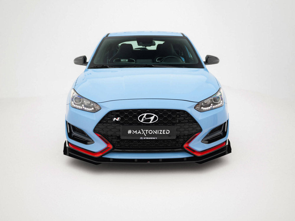 Street PRO Front Splitter + Flaps Hyundai Veloster N Mk2