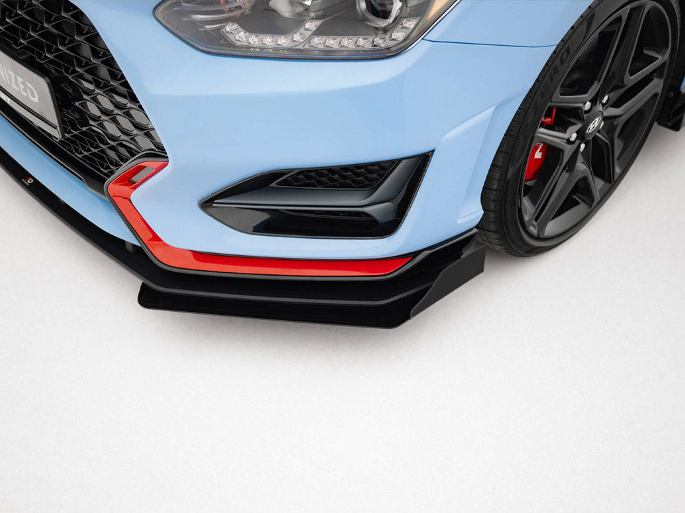 Street PRO Front Splitter + Flaps Hyundai Veloster N Mk2