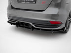 Street PRO Rear Diffuser + Flaps Ford Focus ST Mk3 Facelift - Black-Red