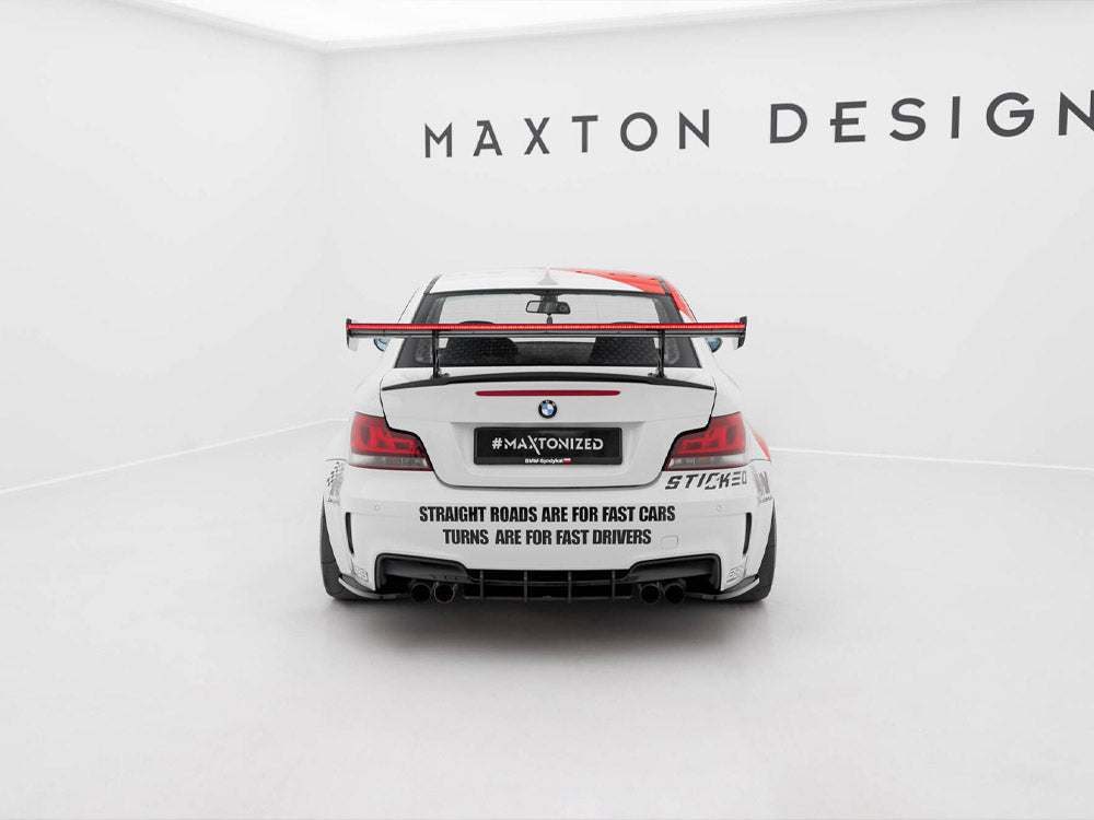 Carbon Spoiler With Internal Brackets Uprights V.2 + LED BMW 1 M E82