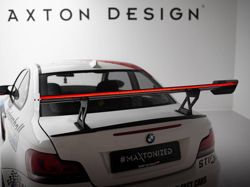 Carbon Spoiler With Internal Brackets Uprights V.1 + LED BMW 1 M E82