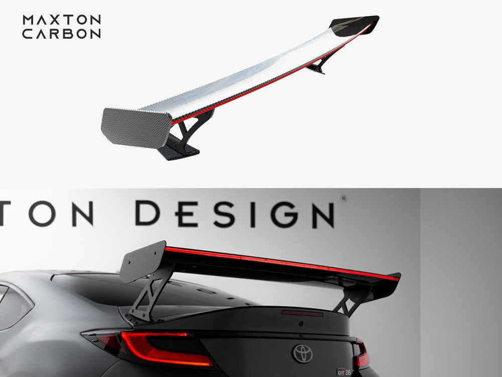 Carbon Spoiler With External Brackets Uprights + LED Toyota GR86