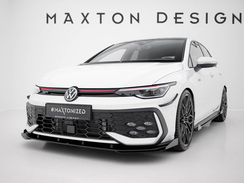 Street PRO Front Splitter + Flaps Volkswagen Golf GTI / GTE / R-Line Mk8 Facelift