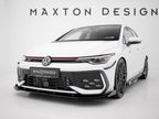 Street PRO Front Splitter + Flaps Volkswagen Golf GTI / GTE / R-Line Mk8 Facelift