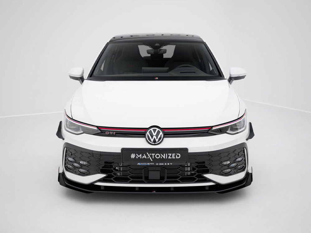 Street PRO Front Splitter + Flaps Volkswagen Golf GTI / GTE / R-Line Mk8 Facelift