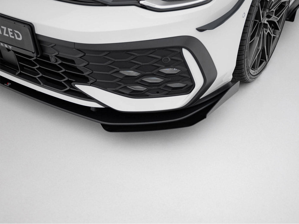 Street PRO Front Splitter + Flaps Volkswagen Golf GTI / GTE / R-Line Mk8 Facelift