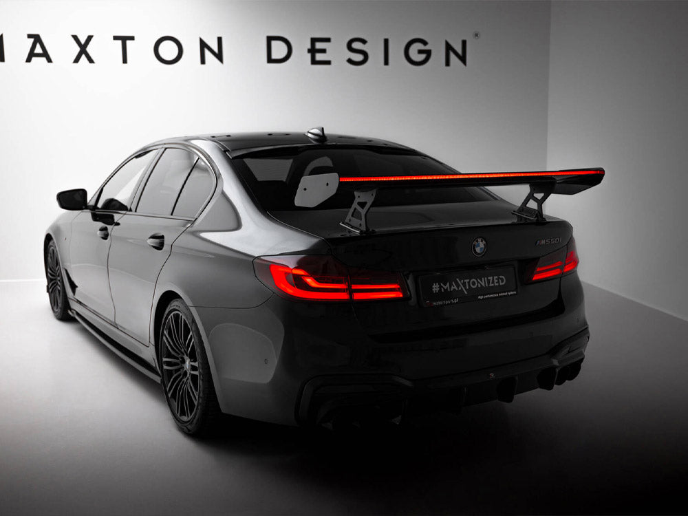 Carbon Spoiler With Internal Brackets Uprights + LED BMW 5 / M5 Sedan G30 / F90