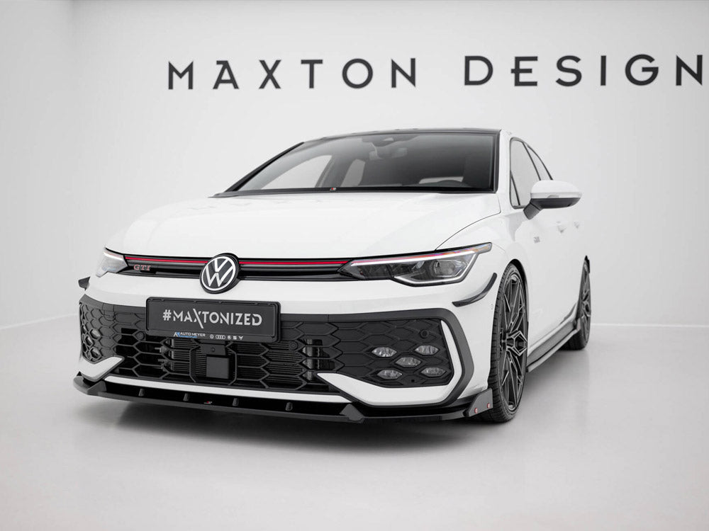 Front Splitter V.2 + Flaps Volkswagen Golf GTI / GTE / R-Line Mk8 Facelift