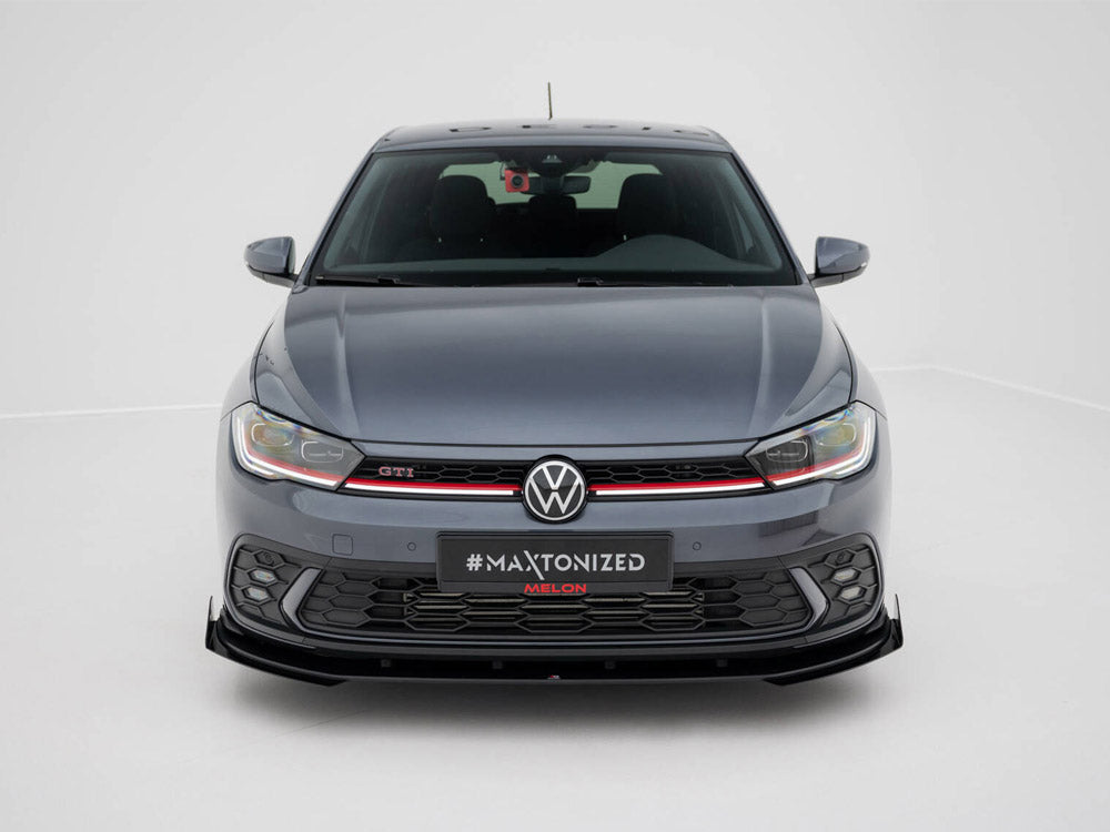 Street PRO Front Splitter + Flaps Volkswagen Polo GTI Mk6 Facelift