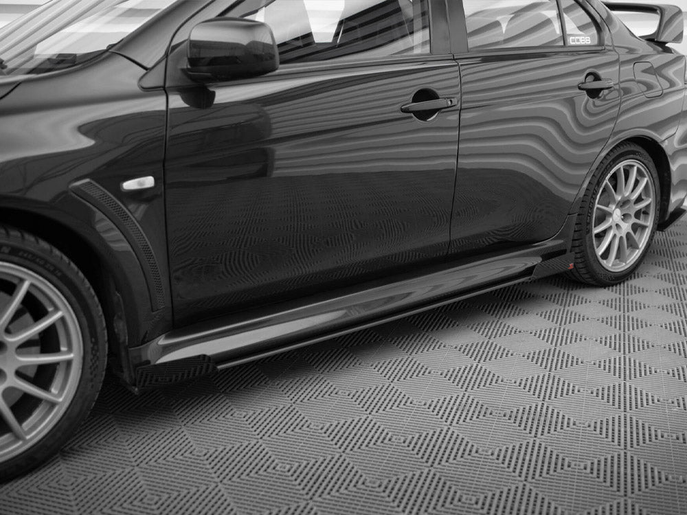 Street PRO Side Skirts Diffusers + Flaps Mitsubishi Lancer EVO X