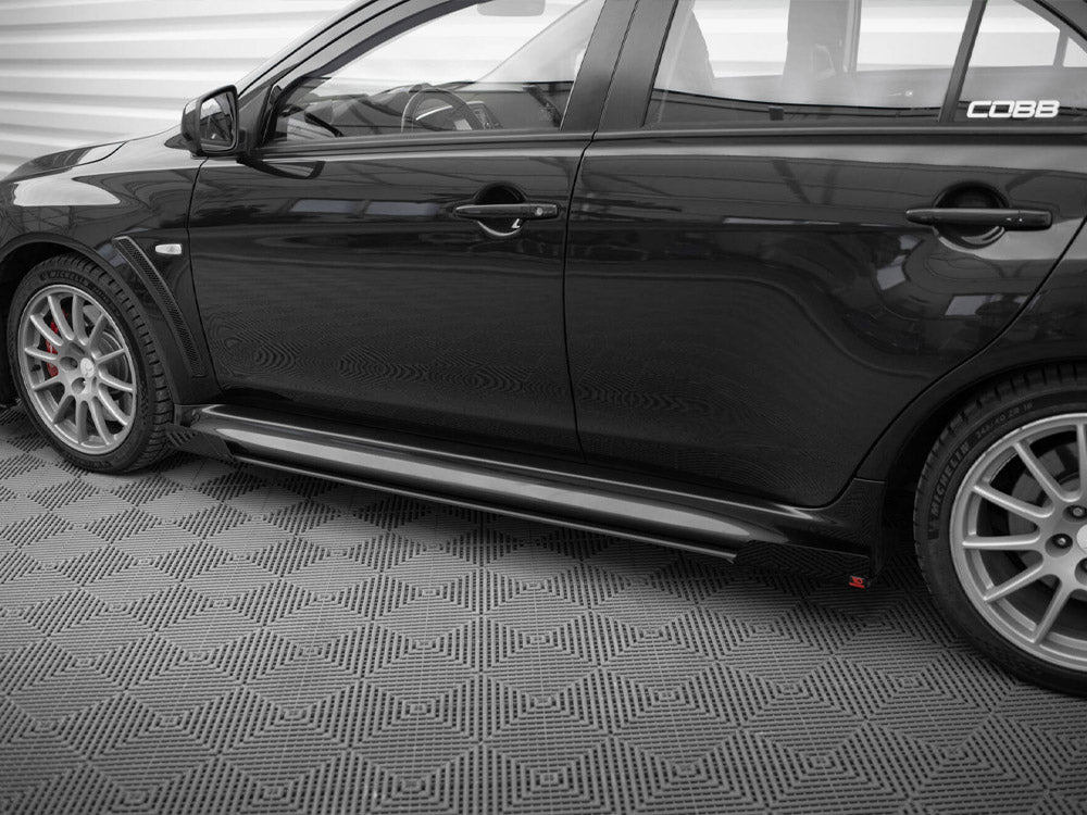 Street PRO Side Skirts Diffusers + Flaps Mitsubishi Lancer EVO X