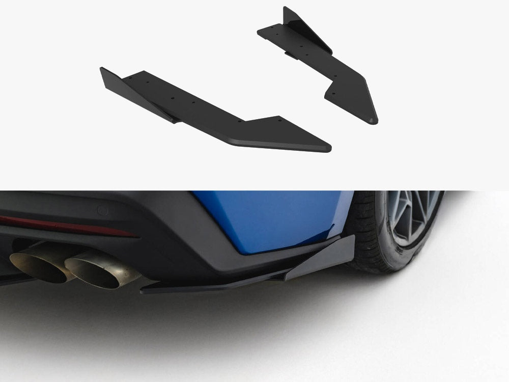 Street Pro Rear Side Splitters + Flaps Ford Mustang GT Mk7