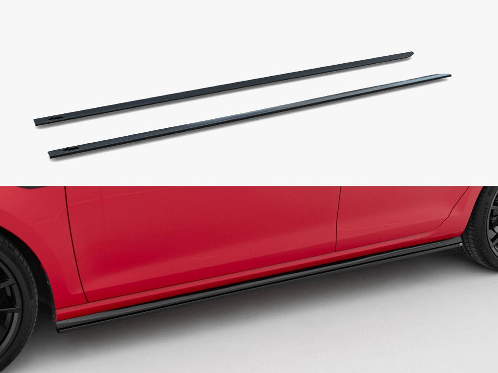Side Skirts Diffusers V.2 Volkswagen Golf R / R-Line Mk7 Facelift