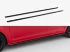 Side Skirts Diffusers V.2 Volkswagen Golf R / R-Line Mk7 Facelift - Carbon Look