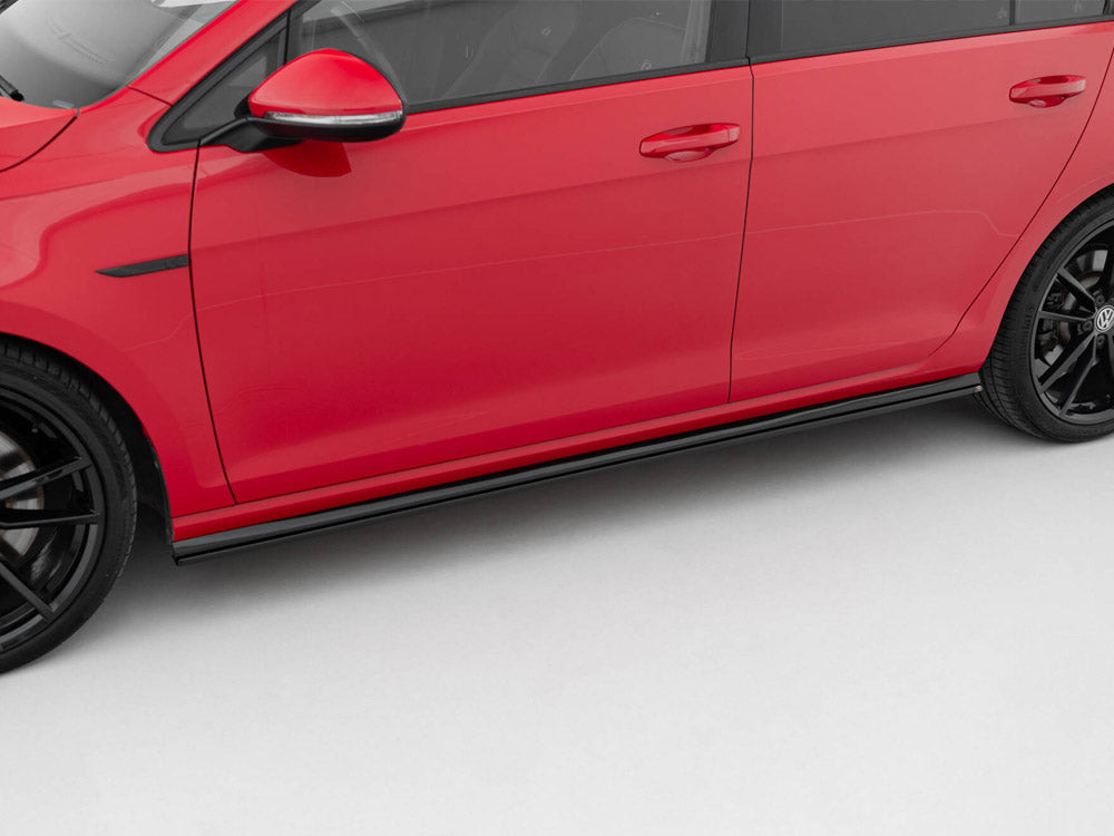 Side Skirts Diffusers V.2 Volkswagen Golf R / R-Line Mk7 Facelift