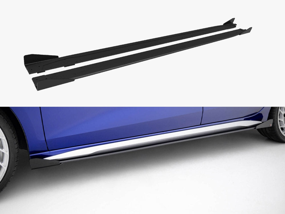 Street PRO Side Skirts Diffusers + Flaps Audi A3 S-Line Sedan / S3 Sedan 8Y Facelift