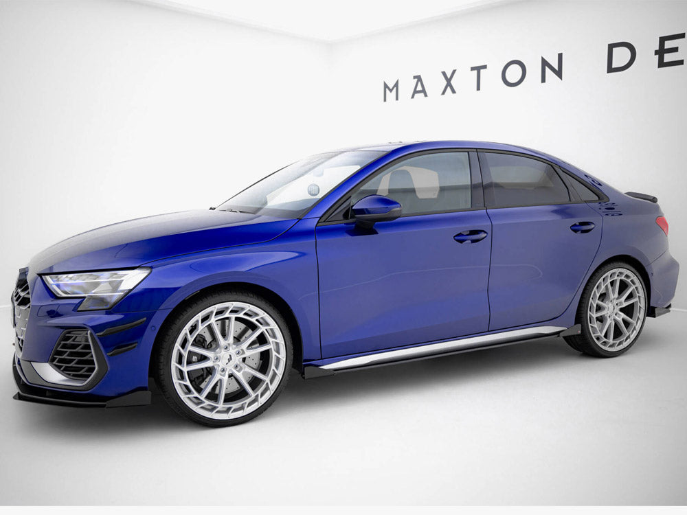 Street PRO Side Skirts Diffusers + Flaps Audi A3 S-Line Sedan / S3 Sedan 8Y Facelift