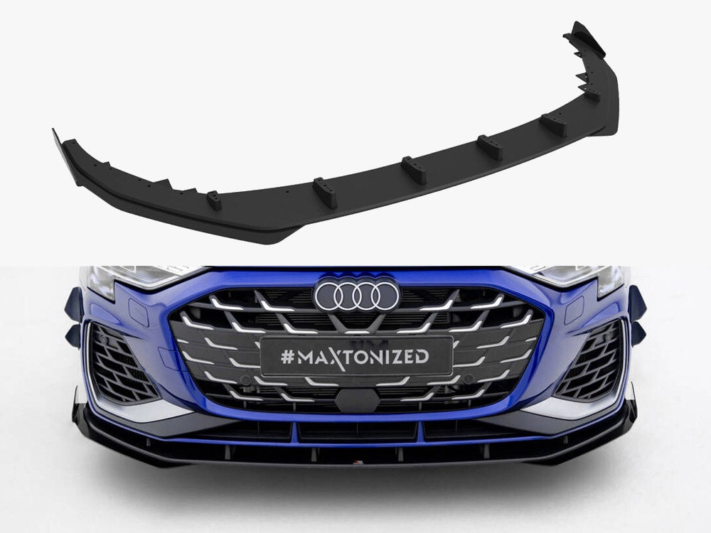 Street PRO Front Splitter V.1 + Flaps Audi A3 S-Line Sedan / S3 Sedan 8Y Facelift
