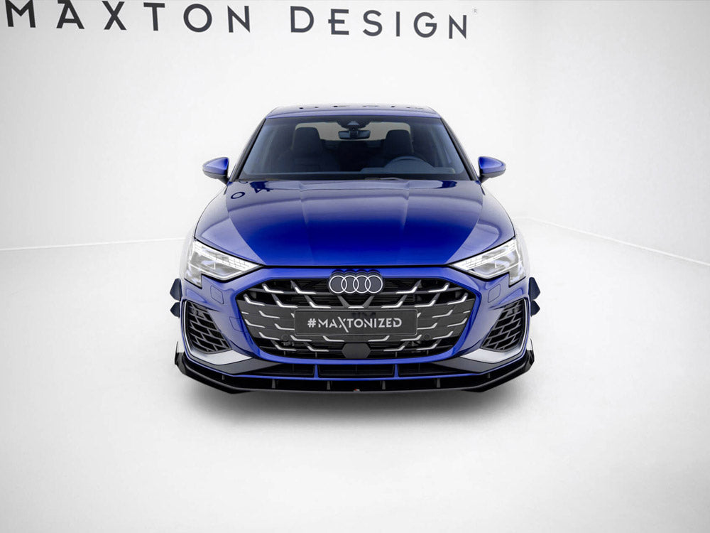 Street PRO Front Splitter V.1 + Flaps Audi A3 S-Line Sedan / S3 Sedan 8Y Facelift