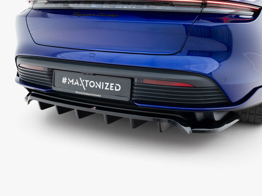 Rear Splitter (Vertical Bars) Porsche Taycan Turbo S Mk1