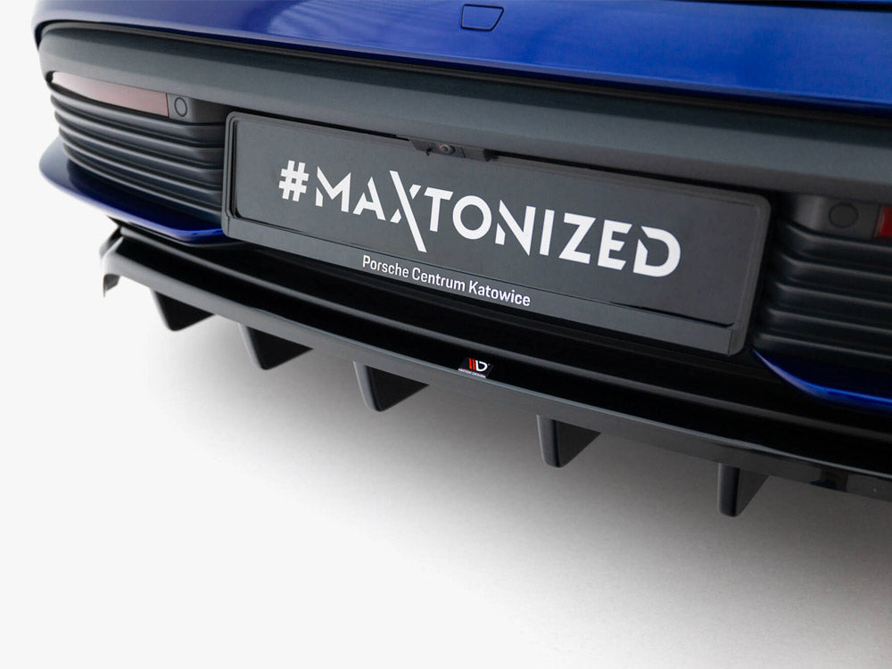 Rear Splitter (Vertical Bars) Porsche Taycan Turbo S Mk1