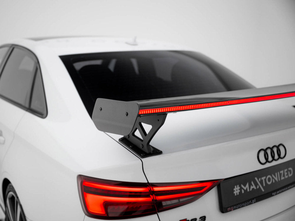 Carbon Spoiler With External Brackets Uprights + LED Audi A3 / A3 S-Line / S3 / RS3 Sedan 8V / 8V Facelift