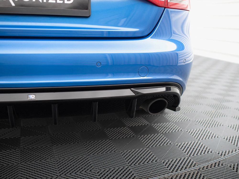 Rear Valance Audi A4 S-Line Sedan B8 (Version with single exhaust tips on both sides)