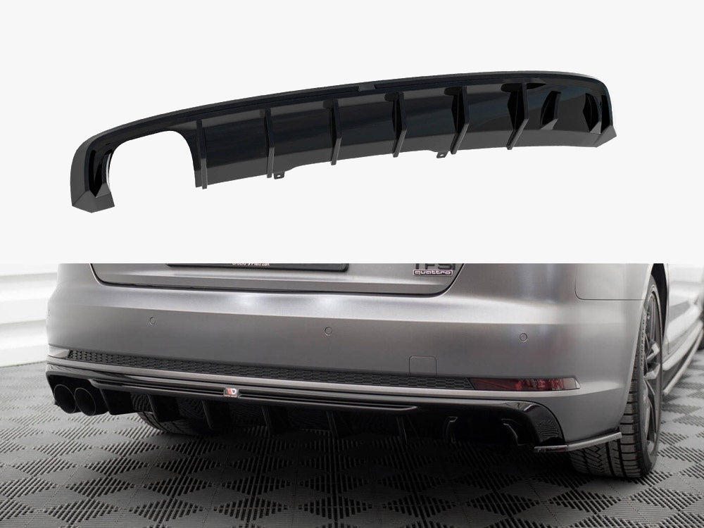 Rear Valance Audi A4 S-Line B9 (Version with dual exhaust tips on one side)