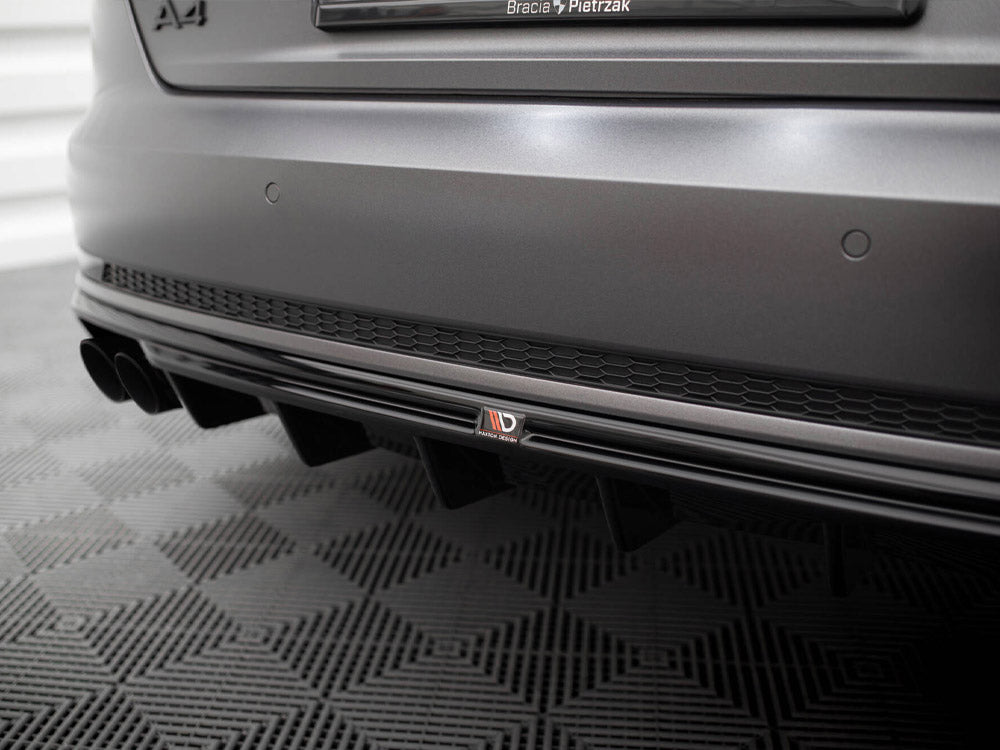 Rear Valance Audi A4 S-Line B9 (Version with dual exhaust tips on one side)