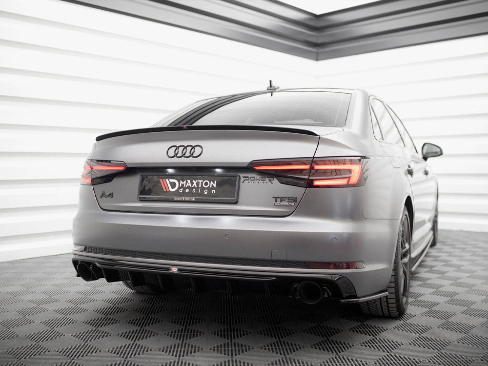 Rear Valance Audi A4 S-Line B9 (Version with single exhaust tips on both sides)