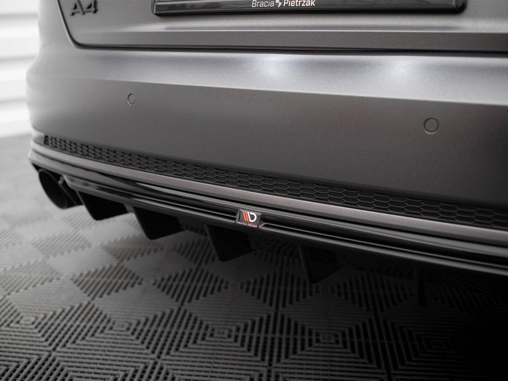 Rear Valance Audi A4 S-Line B9 (Version with single exhaust tips on both sides)