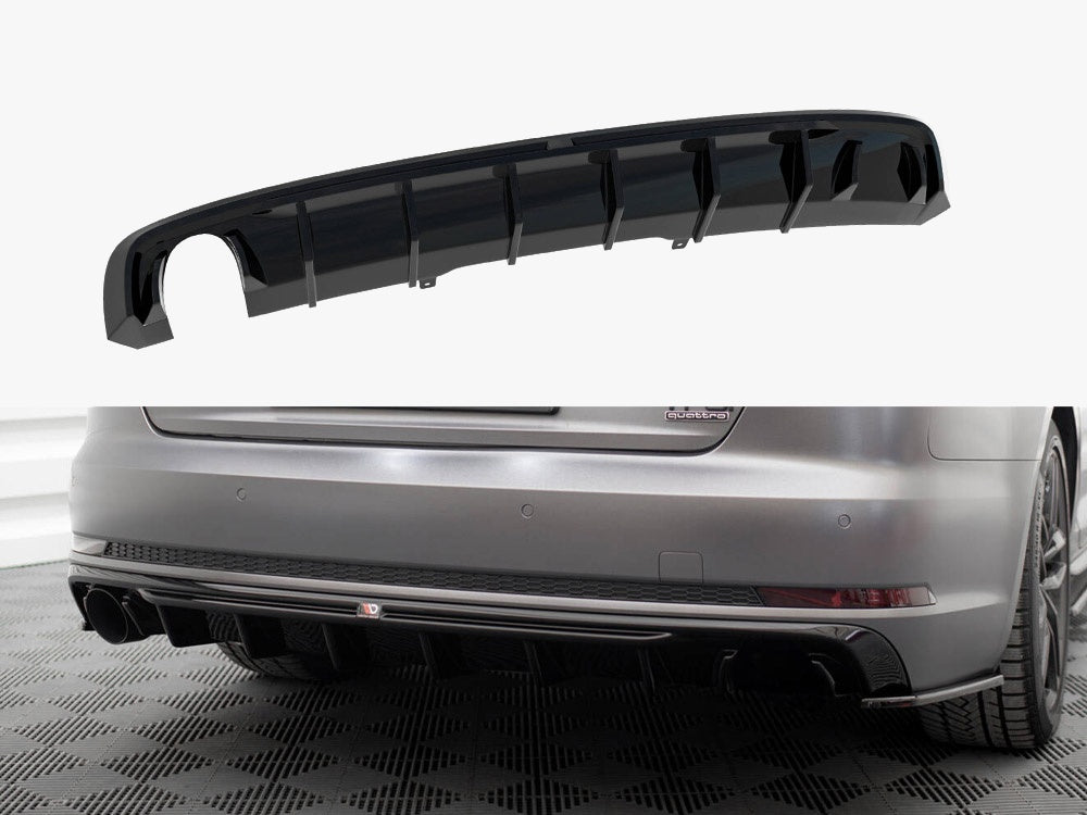 Rear Valance Audi A4 S-Line B9 (Version with single exhaust tip on one side)