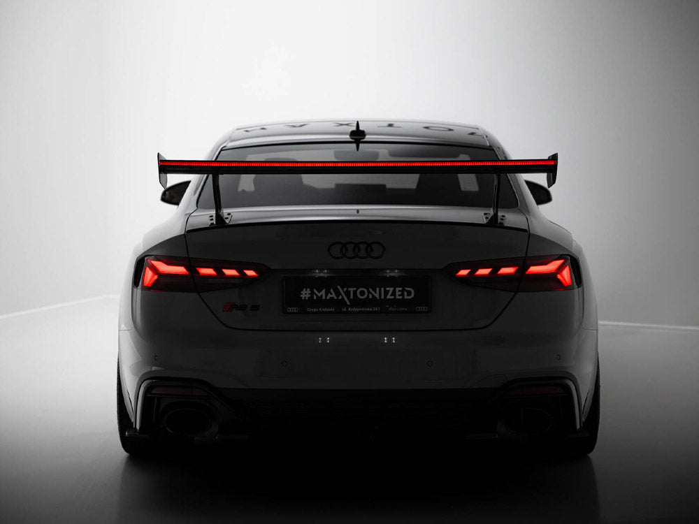 Carbon Spoiler With External Brackets Uprights V.1 + LED Audi A5 / A5 S-Line / S5 / RS5 Coupe F5 / F5 Facelift