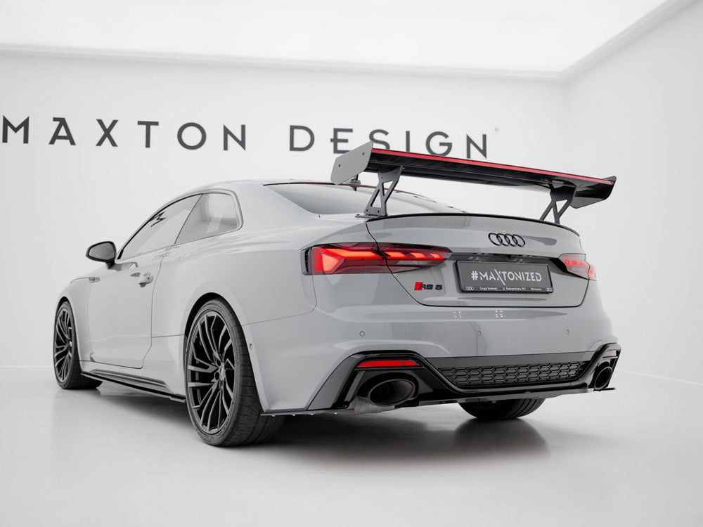 Carbon Spoiler With External Brackets Uprights V.1 + LED Audi A5 / A5 S-Line / S5 / RS5 Coupe F5 / F5 Facelift