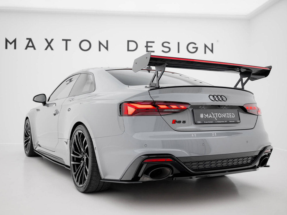 Carbon Spoiler With External Brackets Uprights V.1 + LED Audi A5 / A5 S-Line / S5 / RS5 Coupe F5 / F5 Facelift