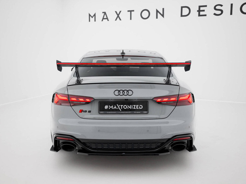 Carbon Spoiler With External Brackets Uprights V.1 + LED Audi A5 / A5 S-Line / S5 / RS5 Coupe F5 / F5 Facelift
